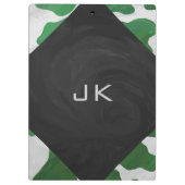 カウグリーンとホワイトモノグラム クリップボード (裏面)