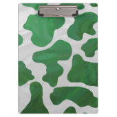 カウグリーンとホワイトモノグラム クリップボード (正面)