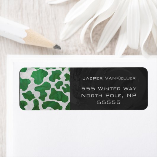 カウグリーンとホワイトモノグラム ラベル (インサイチュ)