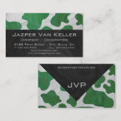 カウグリーンとホワイトモノグラム 名刺 (正面/裏面)