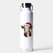 カウサンタハットクリスマスクリスマス ウォーターボトル (正面)