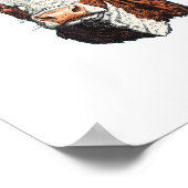 カウサンタハットクリスマスクリスマス ポスター (角)