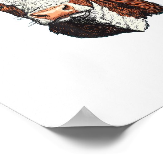 カウサンタハットクリスマスクリスマス ポスター (角)