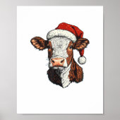 カウサンタハットクリスマスクリスマス ポスター (正面)
