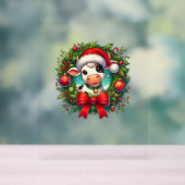 カウサンタハットクリスマスクリスマス_1 アクリルサイン (ニュートラル)