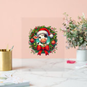 カウサンタハットクリスマスクリスマス_1 アクリルサイン (ウェディング)