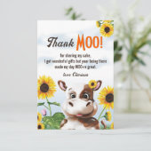 カウサンフラワーガールファースト誕生日 サンキューカード (スタンド正面)