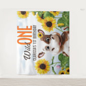 カウサンフラワーガールファースト誕生日 タペストリー (正面)