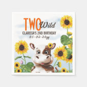 カウサンフラワーガール第2誕生日 スタンダードカクテルナプキン (正面)