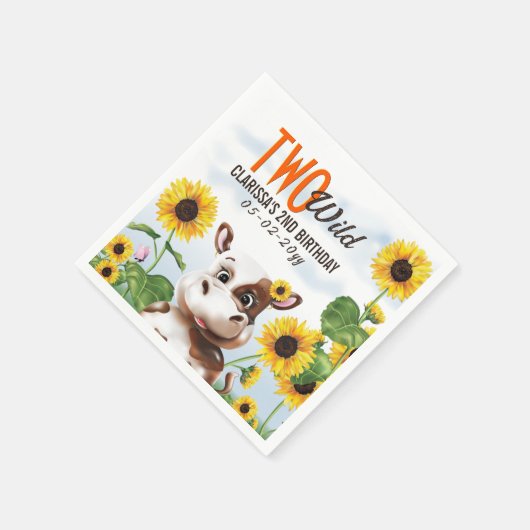 カウサンフラワーガール第2誕生日 スタンダードカクテルナプキン (角)