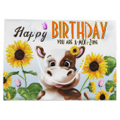 カウサンフラワーガール誕生日 ラージペーパーバッグ (裏面)