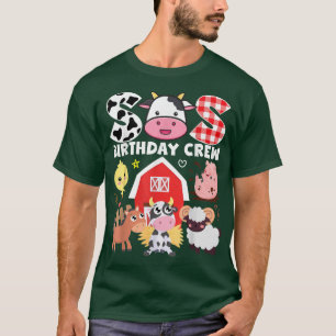 カウシス誕生日クルーファームテーマ動物誕生日 Tシャツ