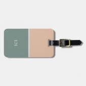 カウシンプルイモダンイニシャルモノグラムの ラゲッジタグ (正面横)