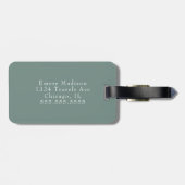 カウシンプルイモダンイニシャルモノグラムの ラゲッジタグ (裏面横)