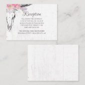 カウスカル素朴ボホ赤面ピンクウォーターカラーフローラ エンクロージャーカード (正面/裏面)