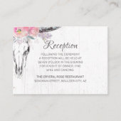 カウスカル素朴ボホ赤面ピンクウォーターカラーフローラ エンクロージャーカード (正面)