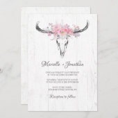 カウスカル素朴ボホ赤面フローラウォーターカラー 招待状 (正面/裏面)