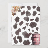 カウスキンウッズ女性のカーボーイ誕生日ホームダウン招待状 招待状 (裏面)