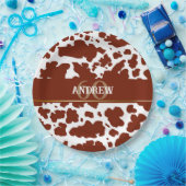 カウスパーソナライズされたポットプリント農家誕生日 ペーパープレート (パーティー)