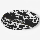 カウスパーソナライズされたポットプリント農家60誕生日 ペーパープレート (アングル)