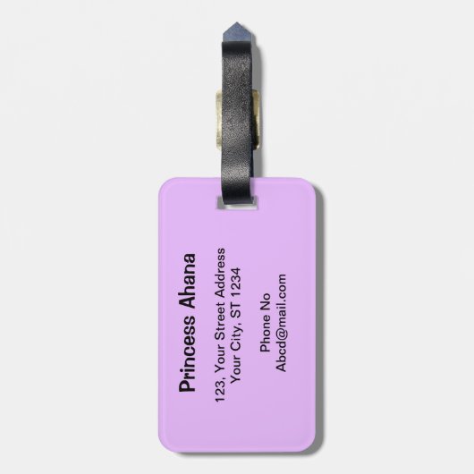 カウスポットアニマルプリント数々のカラー荷物タグ ラゲッジタグ (裏面縦)