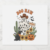 カウスポット幽霊ウェスタン – 面白いハロウィーン スパークリングワインラベル (シングルラベル)