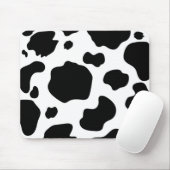 カウスモーポットプリントブラック&ホワイト素朴ファーム マウスパッド (マウス)