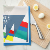 カウズアイルオブワイトヨットレガッタ キッチンタオル (四つ折り)