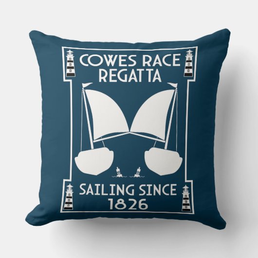 カウズアイルオブワイトヨットレガッタ クッション (正面)