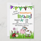 カウダウンオンザファーム誕生日 招待状 (正面)