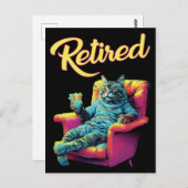 カウチおもしろいオの引退用はがき ポストカード (正面/裏面)