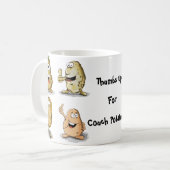 カウチおもしろいポテト コーヒーマグカップ (正面左)
