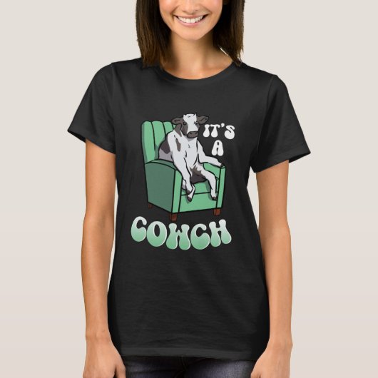カウチカウウシ家具コメディカウチグラフィック Tシャツ (正面)