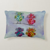 カウチカラフルピローお洒落(Birds 01) アクセントクッション (裏面)