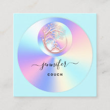 カウチセラピストホログラフQRロゴヨガアクア