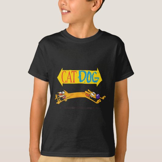 カウチニケロデオンの猫犬 Tシャツ (正面)