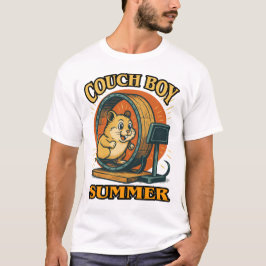 カウチボーイサマー - 怠惰なハムスターの動き Tシャツ