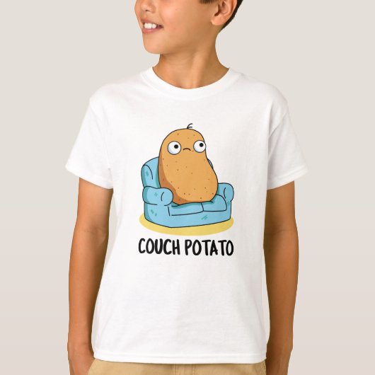 カウチポテトおもしろいポテトプン Tシャツ (正面)