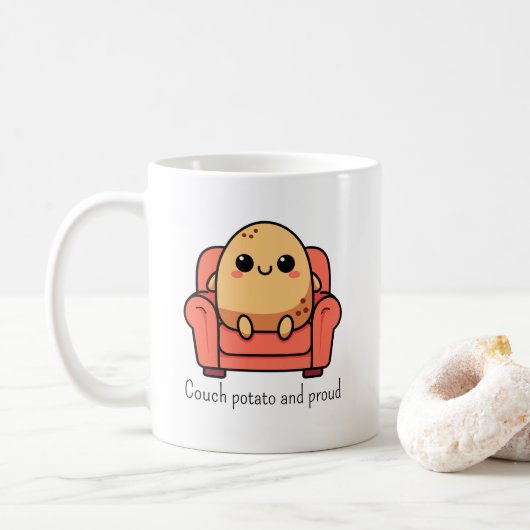 カウチポテトでいいじゃん コーヒーマグカップ (ドーナツ)