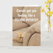カウチポテト猫のがんサポート カード (黄色い花)