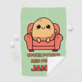 カウチポテト誇りを持ったと ゴルフタオル (インサイチュ)