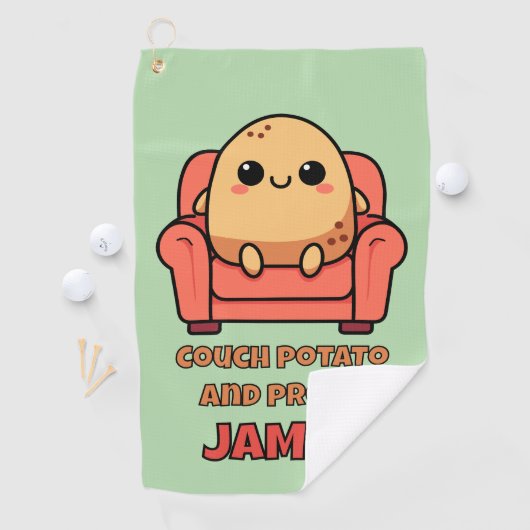 カウチポテト誇りを持ったと ゴルフタオル (インサイチュ)