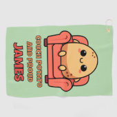 カウチポテト誇りを持ったと ゴルフタオル (横)