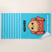 カウチポテト誇りを持ったと ビーチタオル (正面)