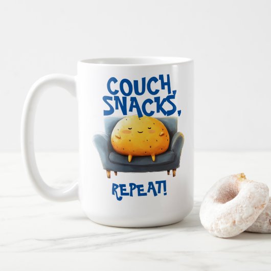 カウチポテト面白グッズ コーヒーマグカップ (ドーナツ)