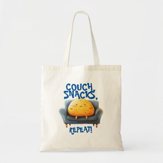 カウチポテト面白グッズ トートバッグ (正面)