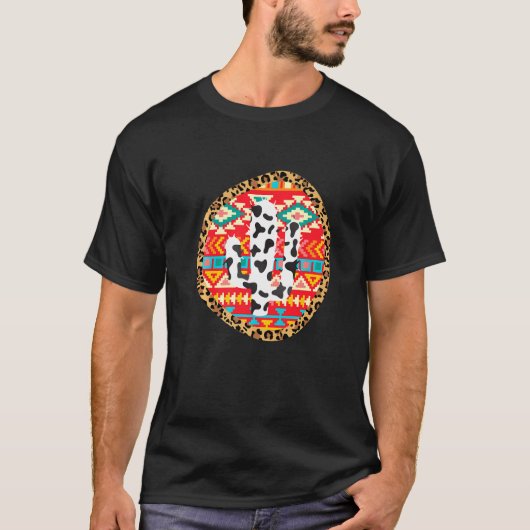 カウティー レトロカウペインティングサボテン Tシャツ (正面)