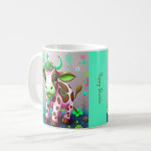 カウディ鮮やかワリの装飾 コーヒーマグカップ (正面左)