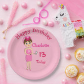 カウトおもしろいガーリーパンパースパパーティーテーマ ペーパープレート (パーティー)