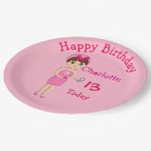 カウトおもしろいガーリーパンパースパパーティーテーマ ペーパープレート (アングル)